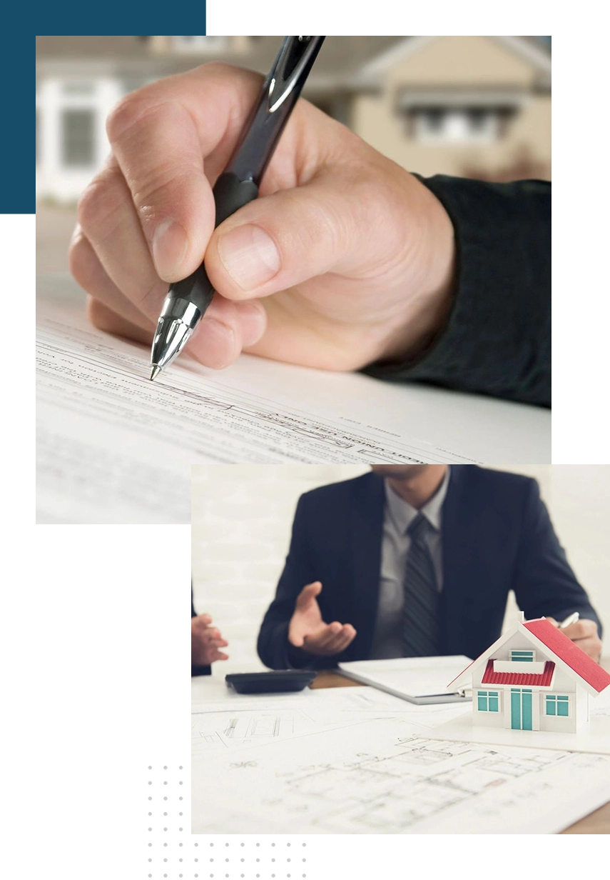 A man in suit and tie writing on paper.